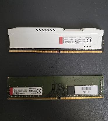 Стол компьютерлери жана комлектөөчүлөр: Память для ПК (2 планки DDR4) 1) Kingston HyperX Fury (белый — 1