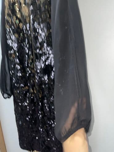 вечернее чёрное платье со шлейфом: Продаю б/у вечернее платье, состояние отличное- надевала пару раз- — 3