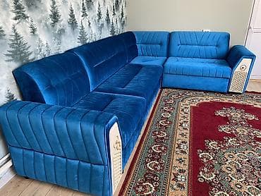 Мебель: Угловой диван, C подушками — 3