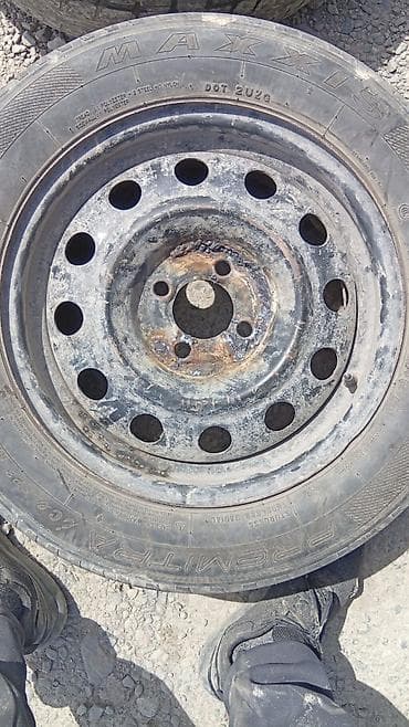 к 24: Колеса в сборе R 15, Зима, Б/у, 1 шт, Легковые, Железные, отверстий - 4 — 1