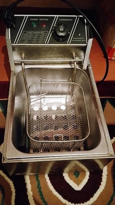 промышленная газ плита: Электрофритюрница из нержавеющей стали с корзиной - Тип: настольная — 1