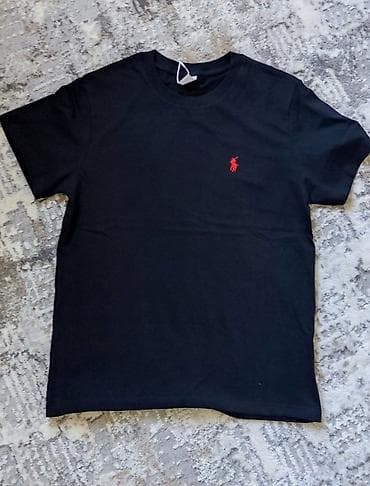 Мужская футболка, M, L, Polo Ralph Lauren, Новый, цвет - Черный, Самовывоз, Платная доставка