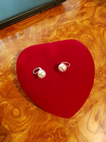 свадебные платья для покрытых: Сережки,серебро с позолотом — 9