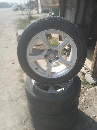 Колеса в сборе 225 / 55 / R 17, Лето, Б/у, Комплект, Легковые, Литые, отверстий - 5 at lalafo.kg Колеса в сборе 225 / 55 / R 17, Лето, Б/у, Комплект, Легковые, Литые, отверстий - 5
