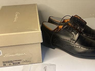 сумка бутун: Мужские дерби Santoni New Orleans, цвет Nero (черный). идеальное — 4