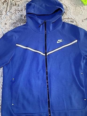 мужская одежда толстовки: Мужской спортивный костюм, L, Nike, Б/у, цвет - Синий — 4