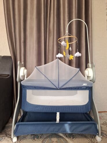 Люльки: Люлька, Б/у, Качалка, цвет - Синий — 3