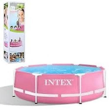 беговые кроссовки мужские: Каркасный бассейн Intex, розовый, круглый - Размеры: 244 × 76 см — 2