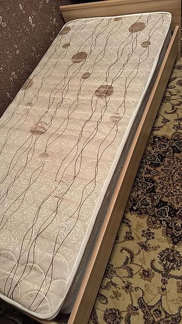 матрас для односпальной кровати: Односпальная кровать, С матрасом, длина - 200 см — 2