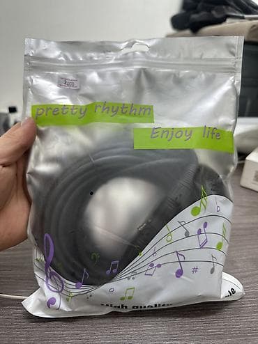 xlr кабель: Аудиокабель XLR(M) — XLR(F), длина 10 м - Тип разъёмов: XLR папа — — 1