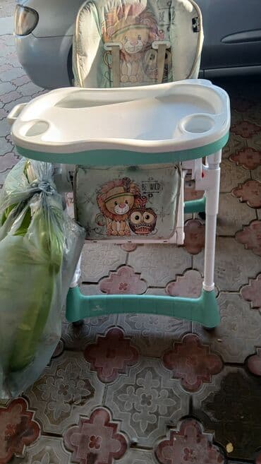 стульчик для кормления джунгли: Тамактандыруучу отургуч, Колдонулган, Башка бренд, Металл, Отургучтун башка түрү, түсү - Жашыл — 1