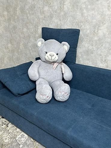 Үй жана бакча: Плюшевый медведь, большой мягкий друг серого цвета. - Размер — 5