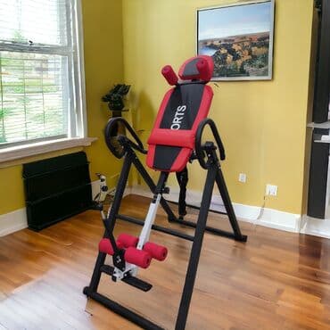 купить ортопедический наколенник: Инверсионный стол С ПОДУШКОЙ для спины, позвоночника, тренажер от боли — 1