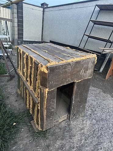 пенопласт ящик: Теплая деревянная будка для собаки. - Материал: массивные доски — 1