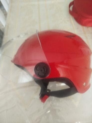 коньки каракол: Велошлем с визором, красный - Тип: открытый шлем (полулицевой) с — 5