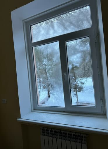 айнек терезелер: Пластиковое окно с поворотно-откидной створкой - Материал — 1