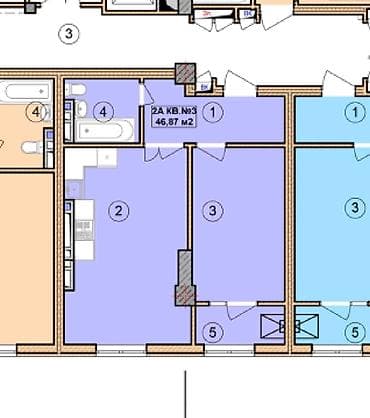 ню сити: 2 комнаты, 47 м², Асанбай мкр Элитка, 6 этаж, Евроремонт — 5