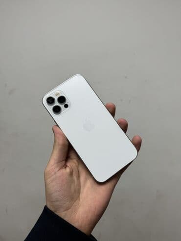 телефоны новый: IPhone 12 Pro, Б/у, 128 ГБ, Белый, Защитное стекло, Чехол, 81 % — 7