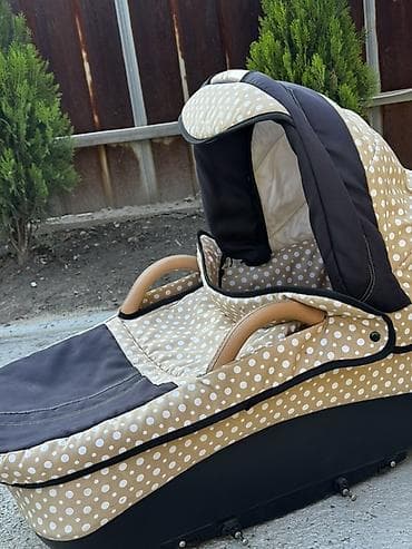 easy walker: Детская прогулочная коляска с большим капюшоном и принтом «горох» — 7