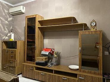 Гарнитур для зала, Б/у, Тумба под ТВ, ДСП, Самовывоз, цвет - Коричневый — 1