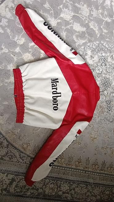 Джинсы: Куртка-байкер из искусственной кожи в стиле ретро-гонок — 2