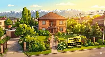 Продаю дом 400м 18 соток Киргизия -1 дом бассейн, гараж Цена