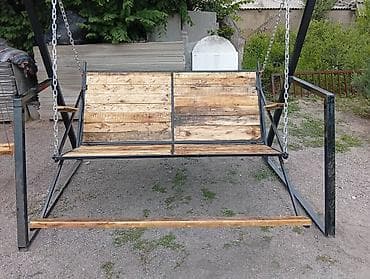 мебель алабыз: Бакча селкинчеги Металл, Жөлөнгүчү менен, Чатырсыз — 1
