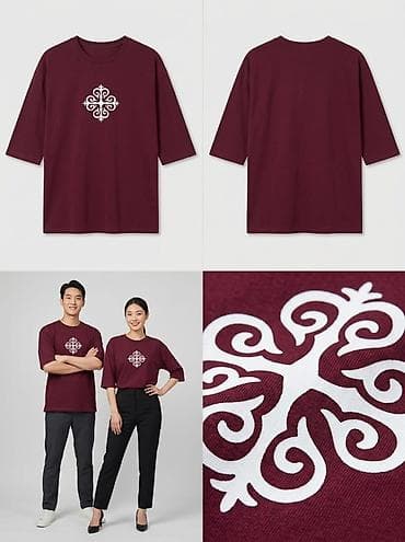 джинсы биг бои: Распродажа!! Продаются унисекс футболки с принтом «сканди-орнамент» — 3