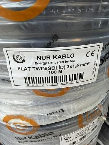 проводник: Плоский кабель NUR KABLO FLAT TWIN (SOLID) 5 мм² — бухта 100 м — 1