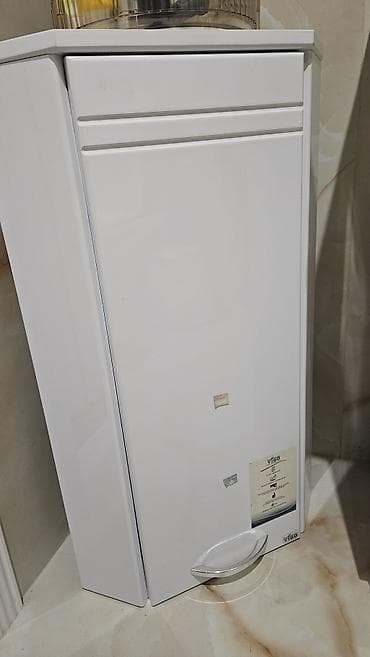 мебель в ванную: Тумба для ванны, Б/у, С раковиной, МДФ, Самовывоз, цвет - Белый — 2