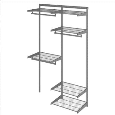 шкаф польский: Гардеробная система ПРАКТИК Home Optima G120 графит отличается — 1