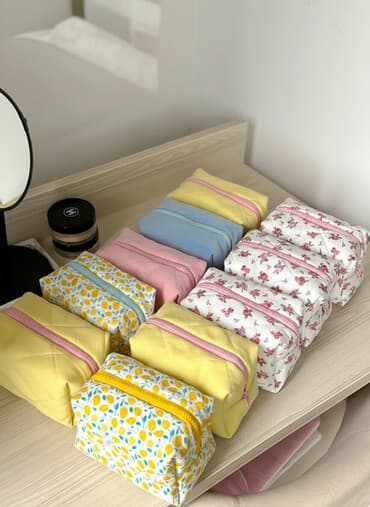 Косметичка, Материал: Хлопок, Унисекс