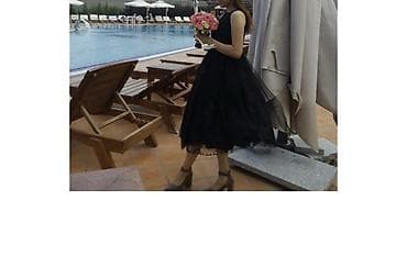 Джинсы: Вечернее платье, Пышное, Без рукавов, S, M — 3