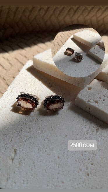 свадебные платья оптом бишкек: Серебряные серьги, Проба 925, Женские, Новый — 2