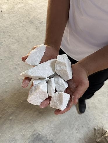 Мраморная крошка: Мраморная крошка, Белый, Ландшафтная, В тоннах — 6