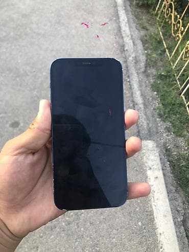 Техника и электроника: IPhone 12, Б/у, 64 ГБ, Синий, Защитное стекло, 76 % — 3
