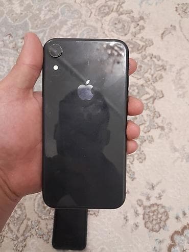 aifon x: IPhone Xr, Б/у, 64 ГБ, Черный, Защитное стекло, 77 % — 2