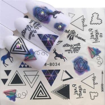 Киреге берилүүчү кийимдер: Наклейки для дизайна ногтей ( 5 см х 6 см) - цена за 1 шт — 4