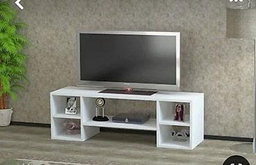 тумба в зал: Тумба и подставка для телевизора, Новый, Напольная, ЛДСП, В рассрочку, Самовывоз, Платная доставка, цвет - Белый — 1