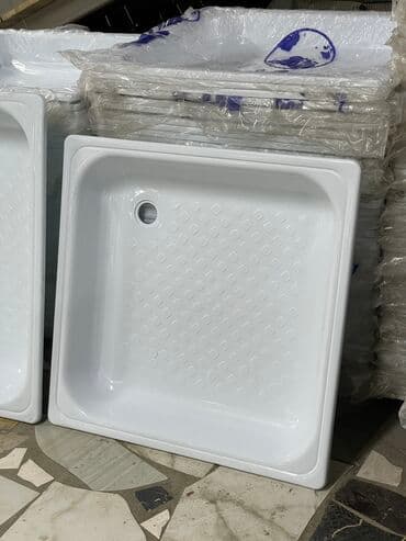 Пластиковый поддон для душа квадратный 80х80см. 90х90см 📦Доставка
