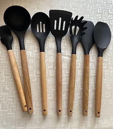 комплект ложек: ПОВАРЕШКИ В КОМПЛЕКТЕ 7 ШТ МАТЕРИАЛ: СИЛИКОН, ВЫСОКОГО КАЧЕСТВА — 1