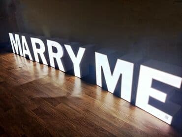 подарок жене на день рождения бишкек: Надпись "Marry Me" Выходи за меня для предложения руки и сердца — 1