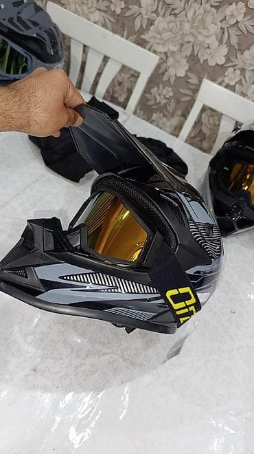 Кроссовый шлем с маской/очки OTZ - Тип: мотокросс/эндуро/квадро -