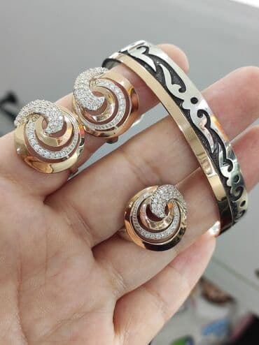 эксклюзивные свадебные пригласительные: Серебро 925 пробы с напылением золото Серебряный Комплект+ Билерик — 5