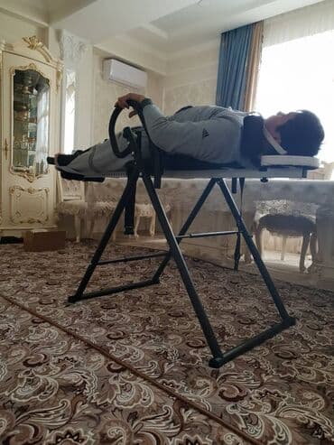 тренажер гиперэкстензия купить бу: Инверсионный стол Снимает боли в спине Цена со скидкой 14.500 сом — 2