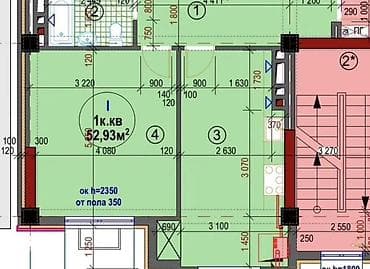 flat osh: 1 комната, 53 м² — 8