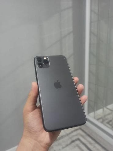 apple 11: IPhone 11 Pro Max, 256 ГБ, Space Gray, Защитное стекло, Чехол, Коробка — 1