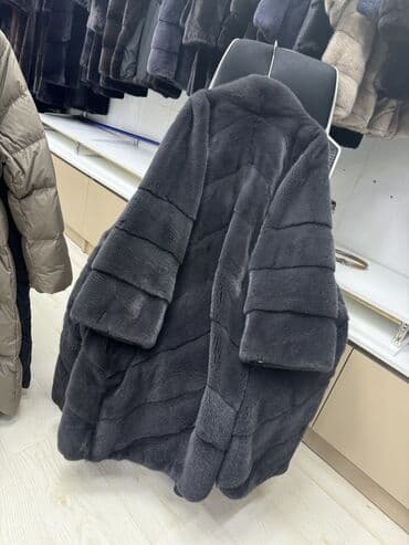 туника трикотажная: Шуба из норки, темно‑серый графит. - Длина: макси, ниже колена. - — 2