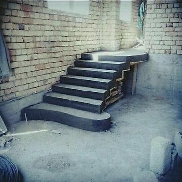 Лестницы и комплектующие на заказ: Бетонная лестница Наружные, Форма лестницы: Много-маршевая — 9