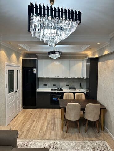 квартира на ночь бишкек количество мест 4: 2 комнаты, Душевая кабина, Постельное белье, Кондиционер — 5